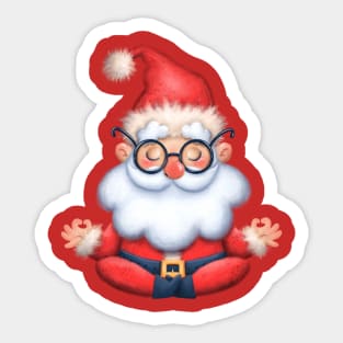 Santa Meditating Sticker